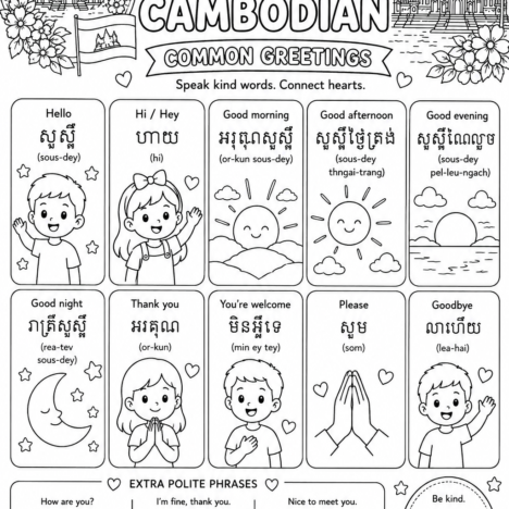 FREE Learn Cambodian: Common Khmer Greetings Guide